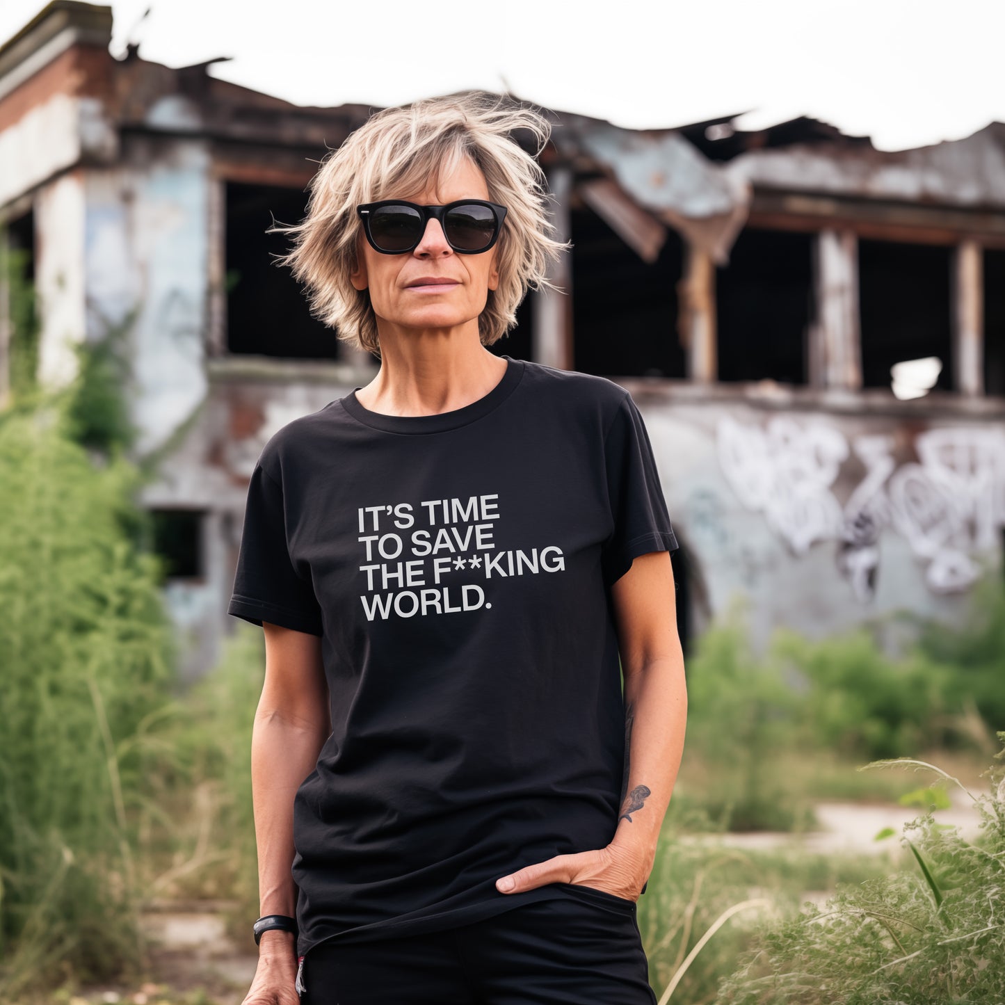 It's Time to Save the F**king World Unisex T-shirt